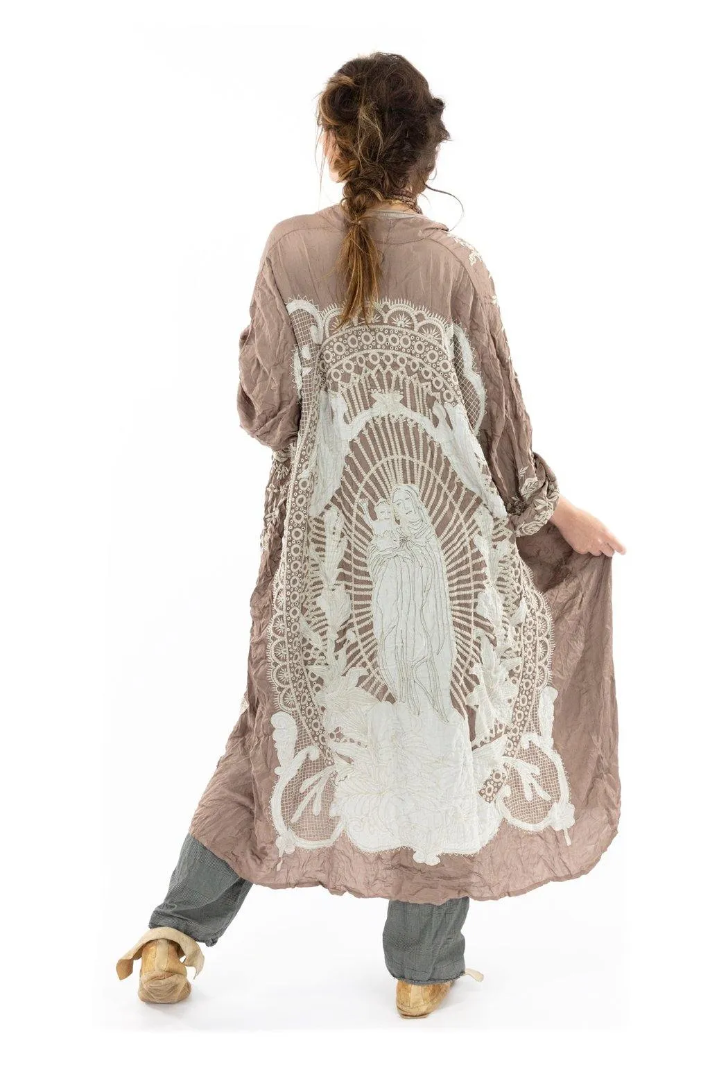 Magnolia Pearl LOVE applique kimono | Clay 505