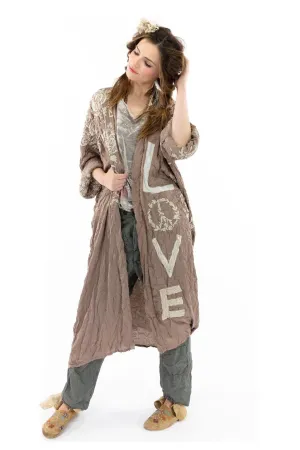 Magnolia Pearl LOVE applique kimono | Clay 505