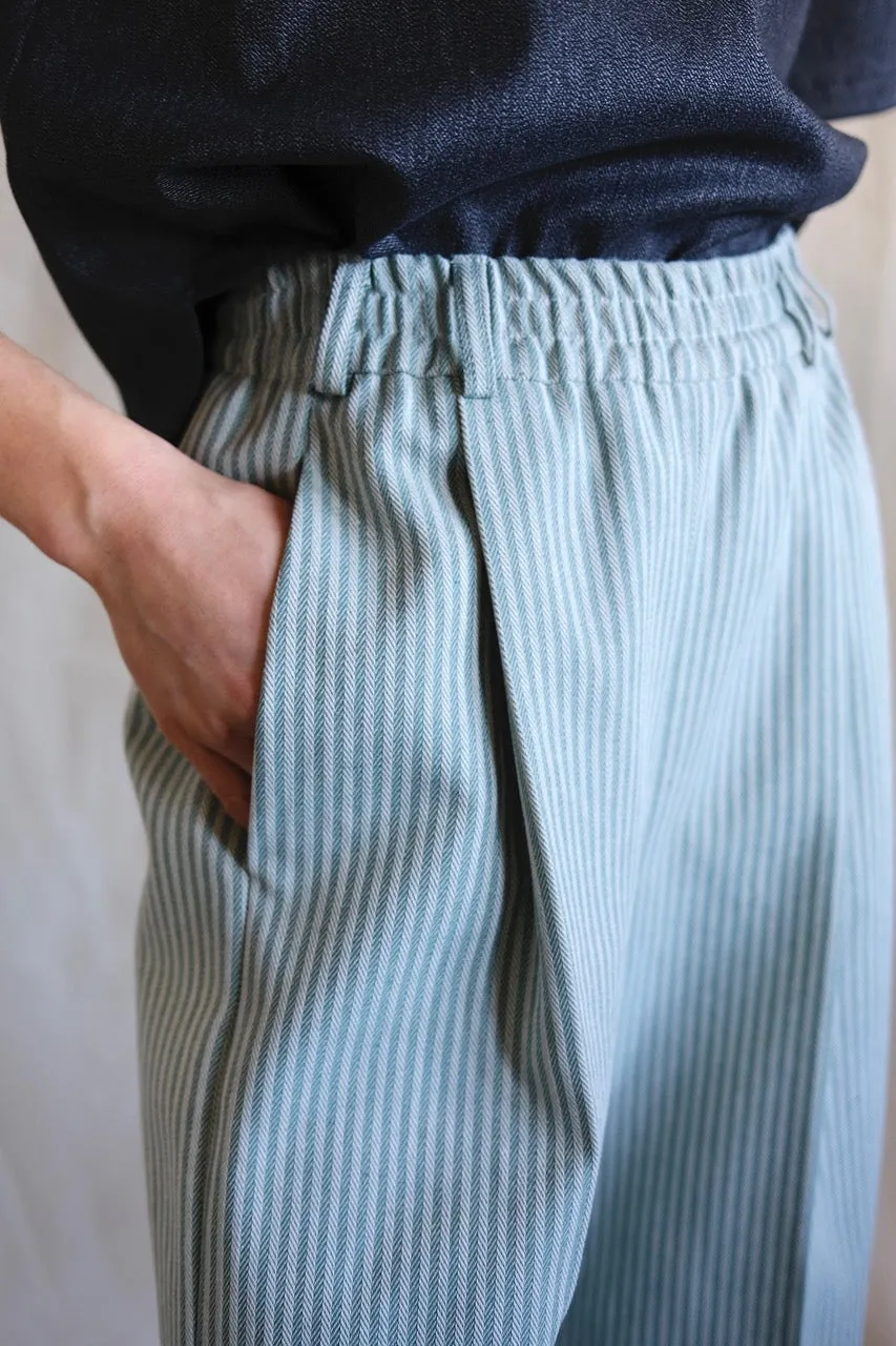 Marseille pants. Green stripes