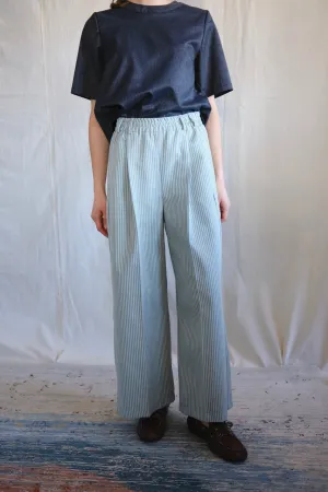 Marseille pants. Green stripes