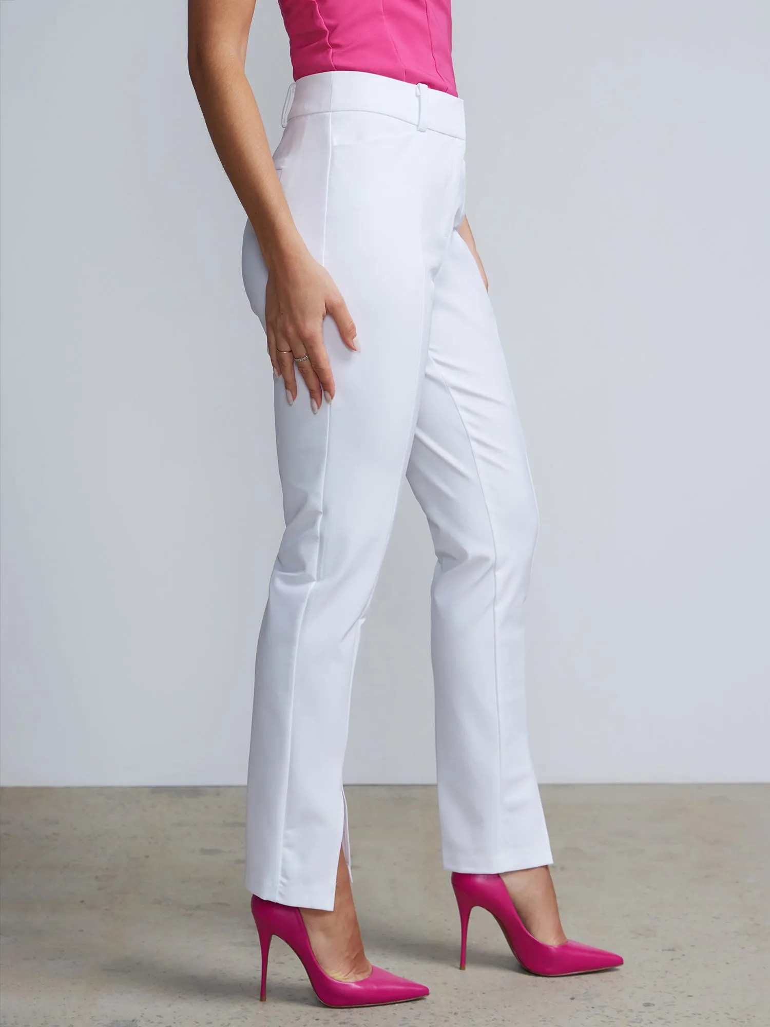Mid Rise Slit Pants