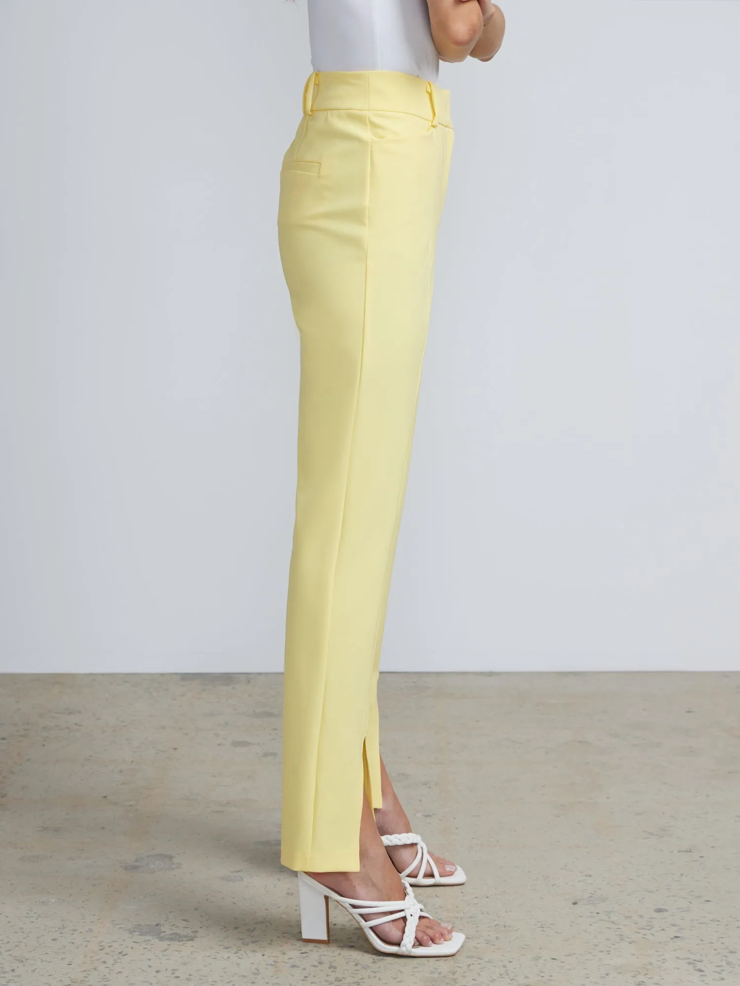 Mid Rise Slit Pants