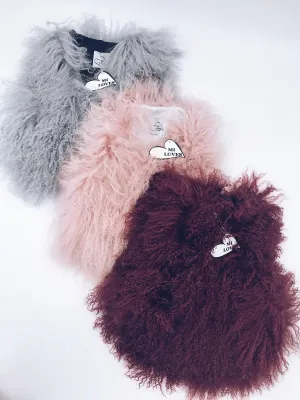 MILOVES Signature Luxurious Mongolian  fur kids vest