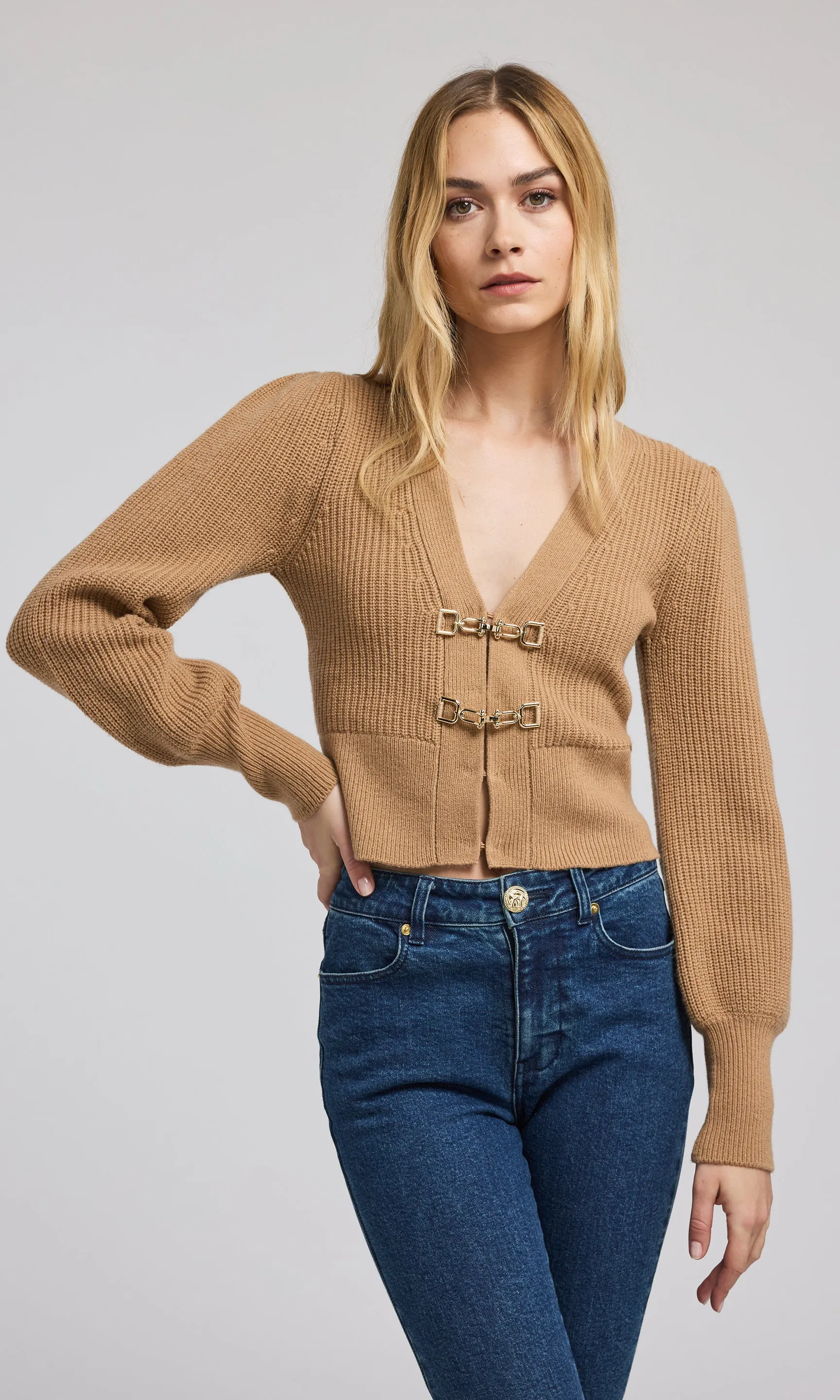 Monse Saddle Buckle Closure Cardigan