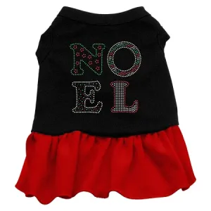 Noel Rhinestone Dress Black With Red Sm