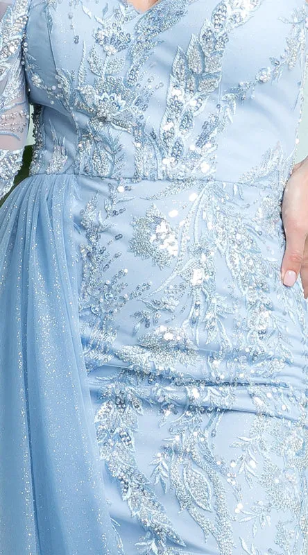 One Sleeve With Appliques Short Gown E778 By Nox Anabel