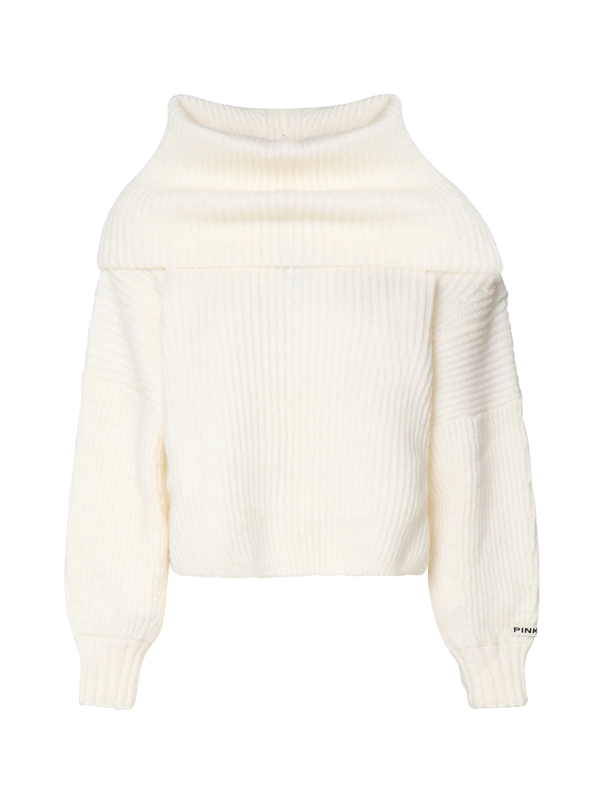 Oversized White Ribbed Sweater