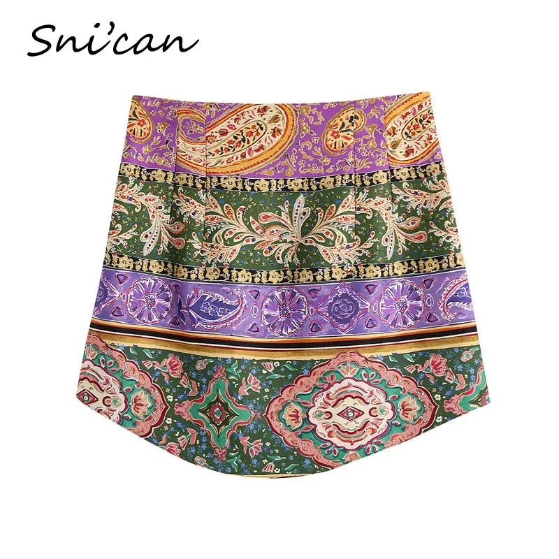Purple Paisley Knots Boho Satin Blouse Turn Down Collar Long Sleeve Women Shirts Za 2021 Female Oversize Casual Chic Tops Femme