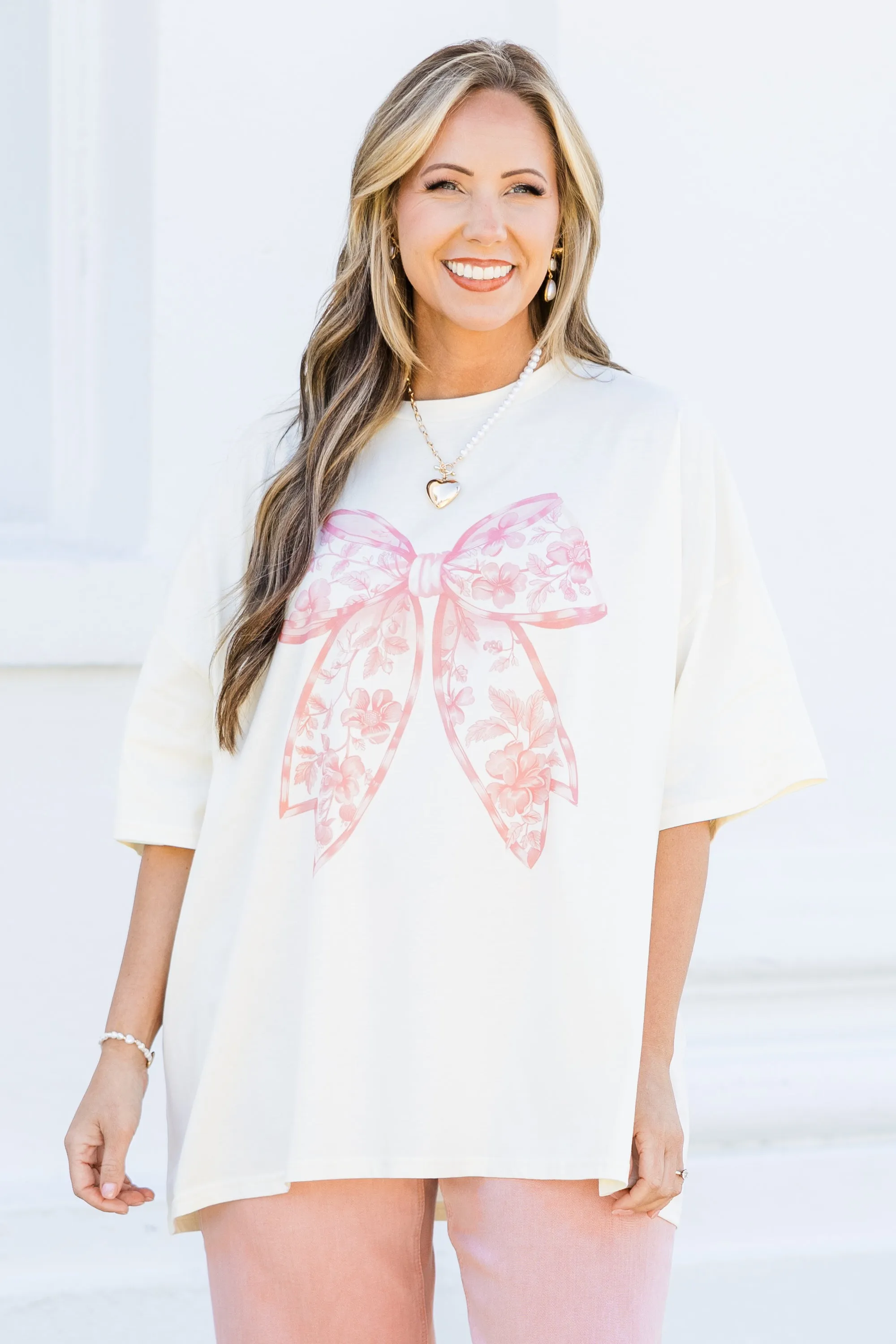 Put a Bow On Boyfriend Tee, Ivory