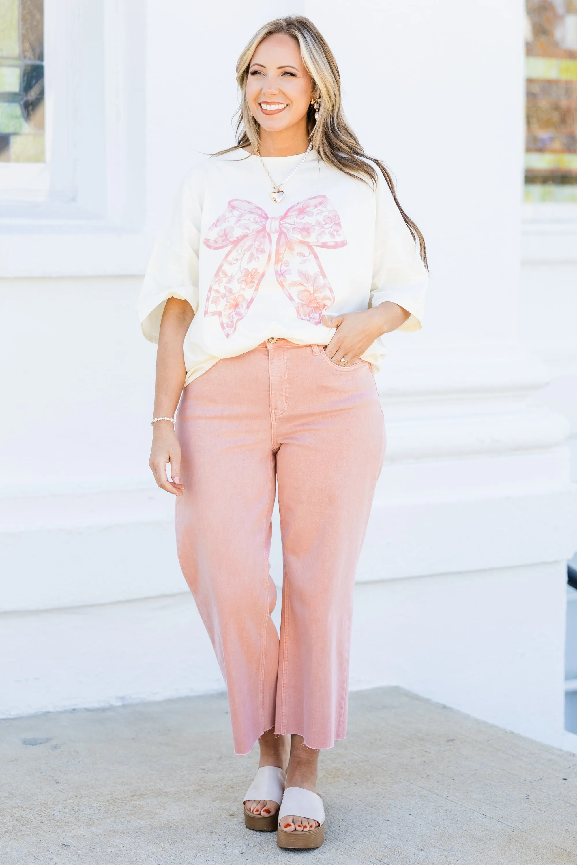 Put a Bow On Boyfriend Tee, Ivory