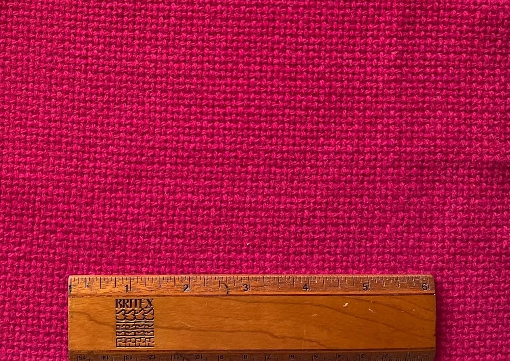 Raspberry Beret Basketweave Wool Coating