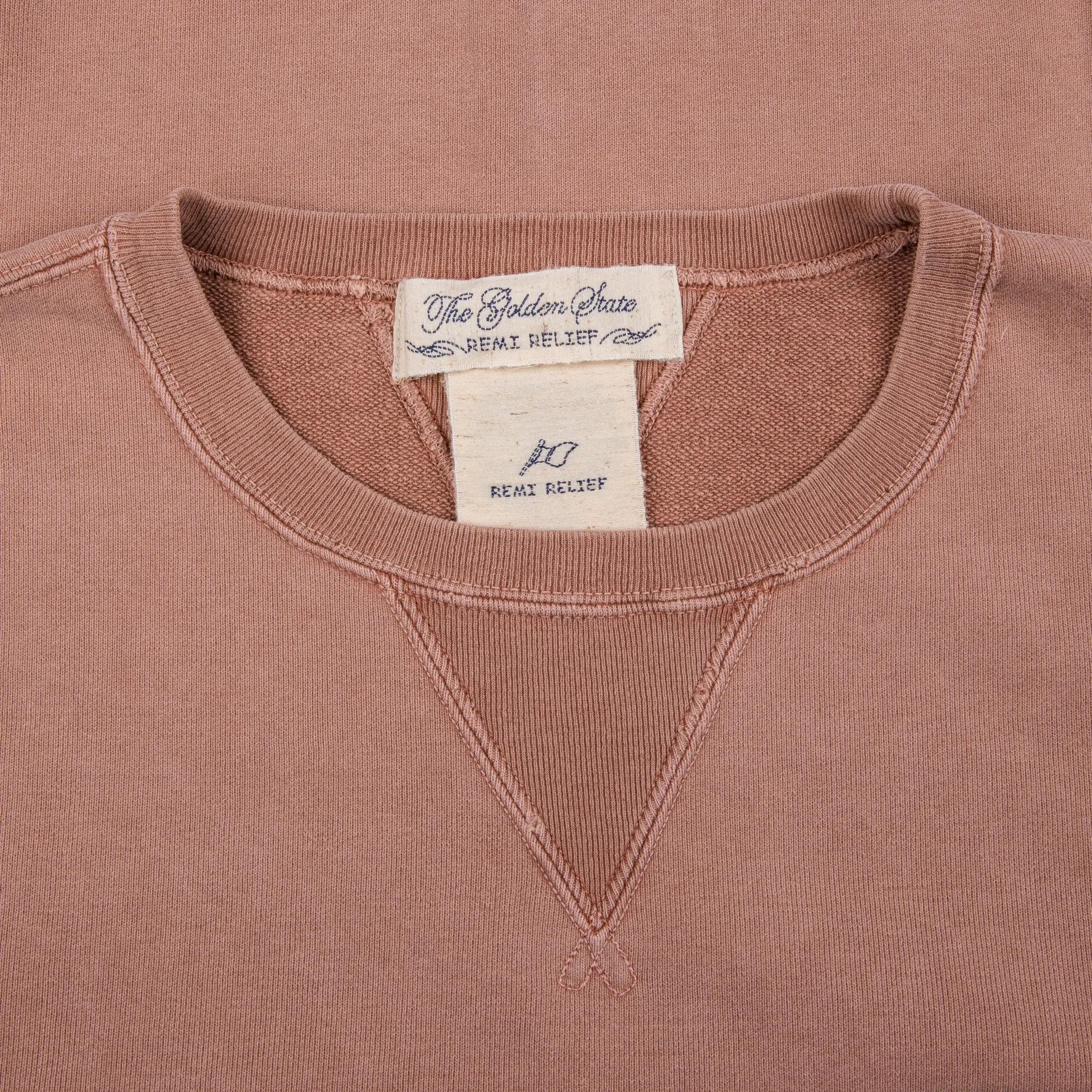 Remi Relief Special Finish Crew Neck Sweatshirt Salmon