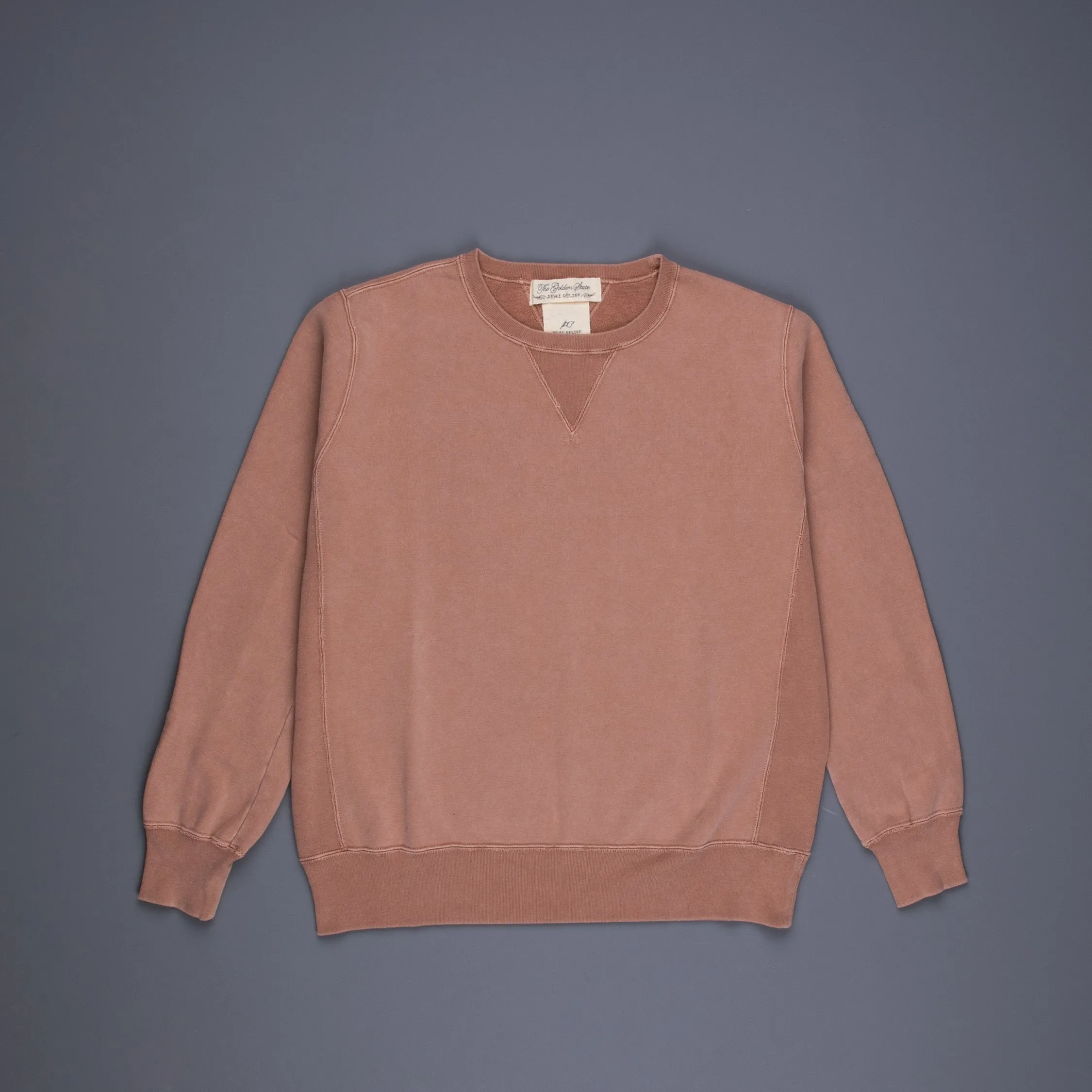 Remi Relief Special Finish Crew Neck Sweatshirt Salmon
