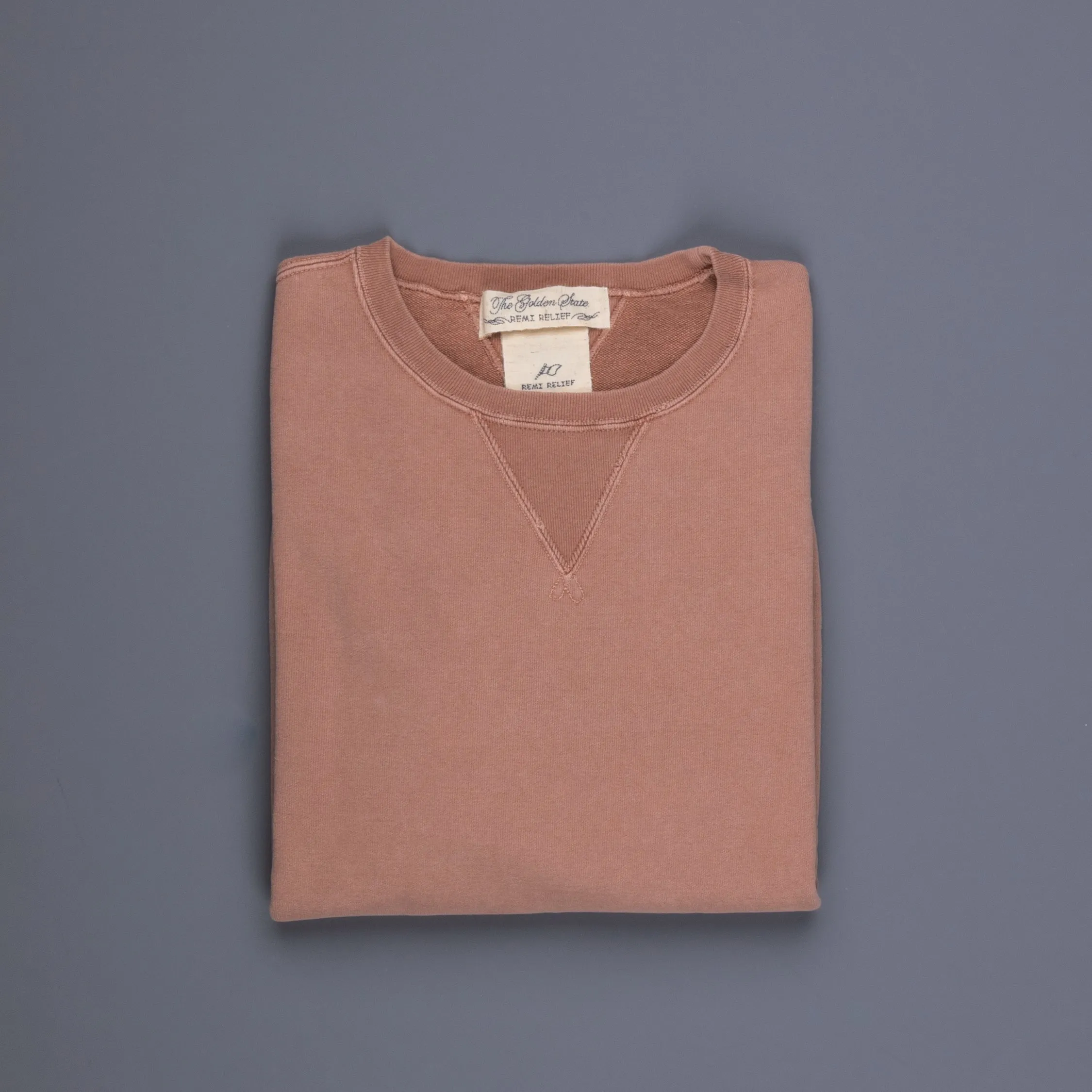 Remi Relief Special Finish Crew Neck Sweatshirt Salmon