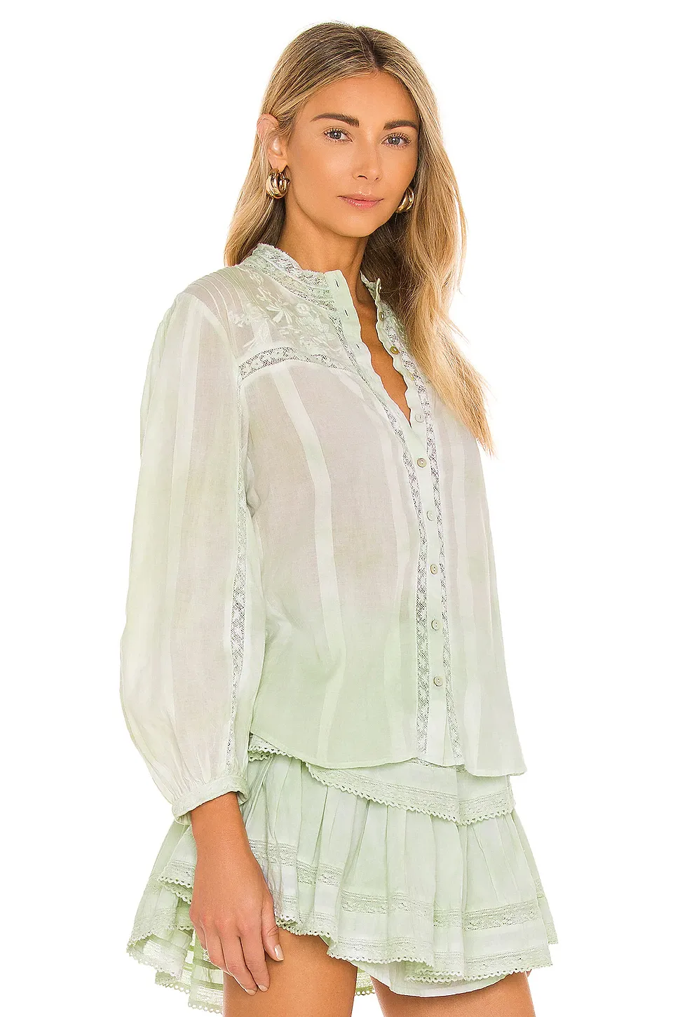 Ronda Top Moss Green Hand Dye