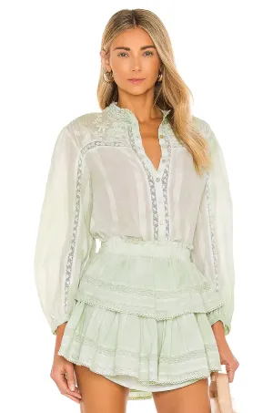 Ronda Top Moss Green Hand Dye