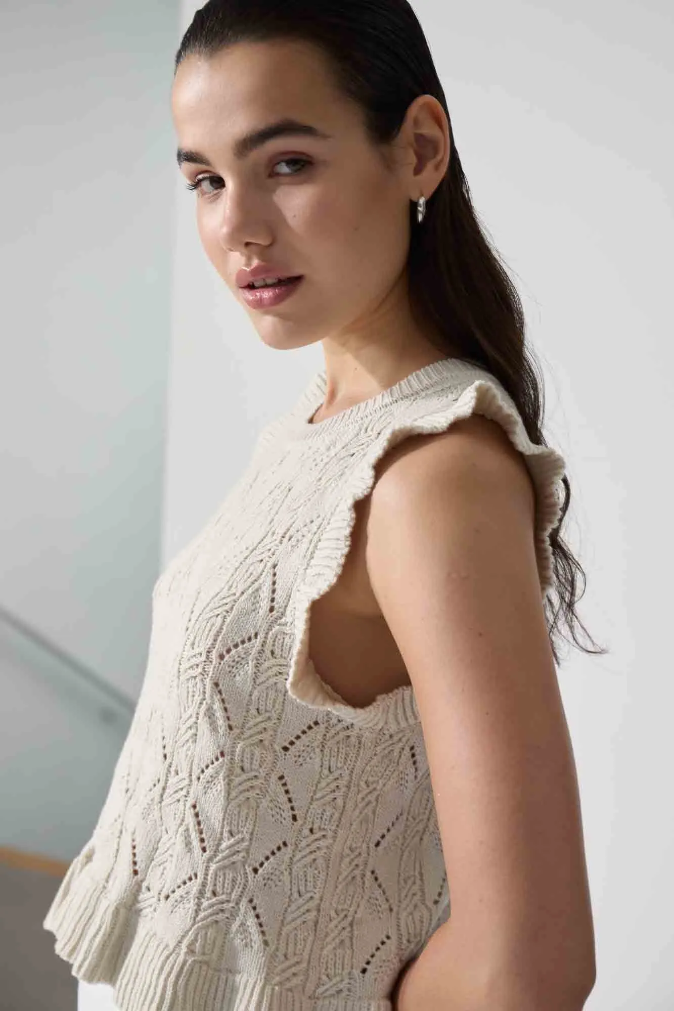 Ruffle Knit Top