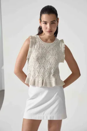 Ruffle Knit Top