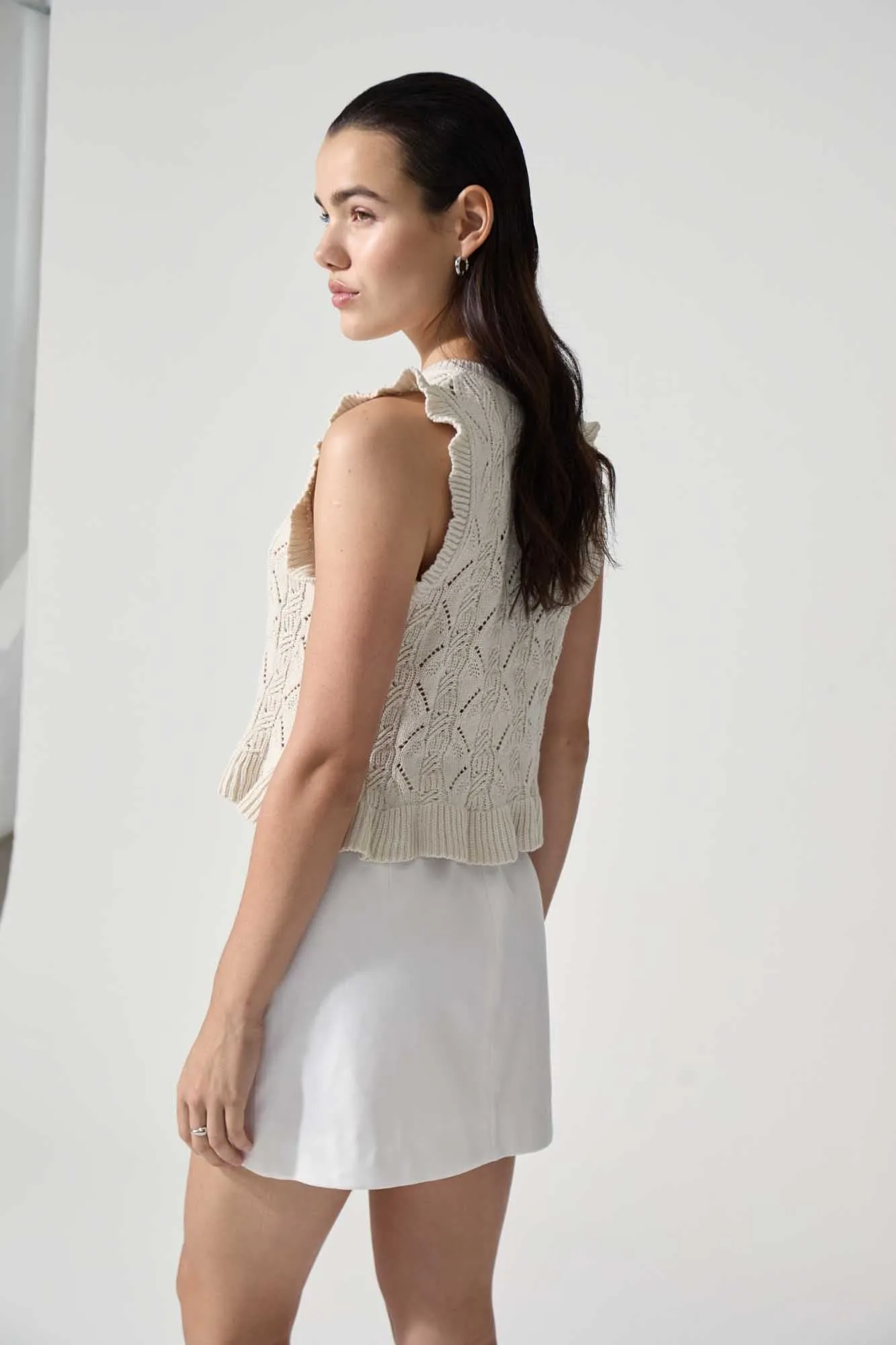 Ruffle Knit Top
