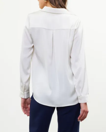 Satin Blouse - Cream