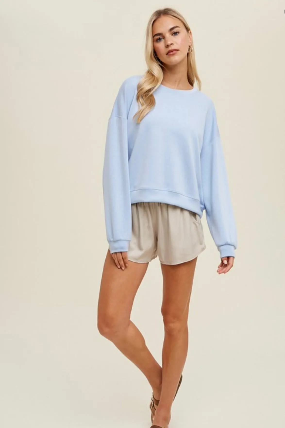 Scuba Relaxed Crop Sweatshirt