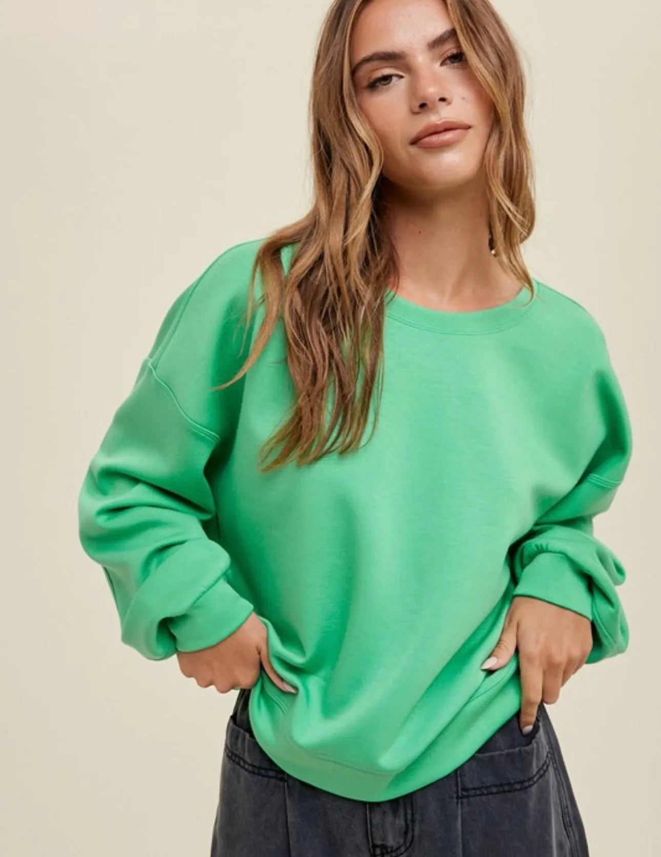 Scuba Relaxed Crop Sweatshirt
