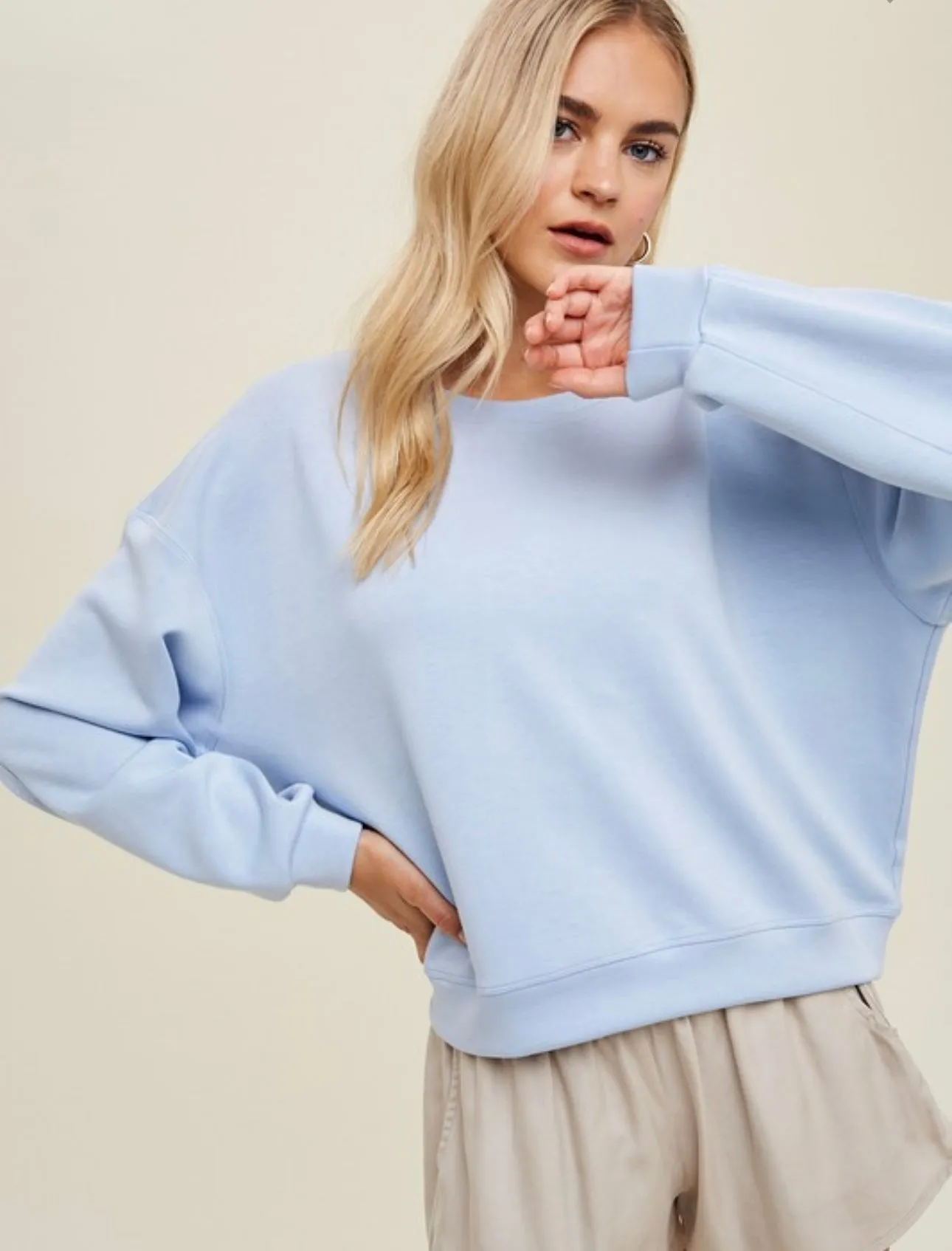 Scuba Relaxed Crop Sweatshirt