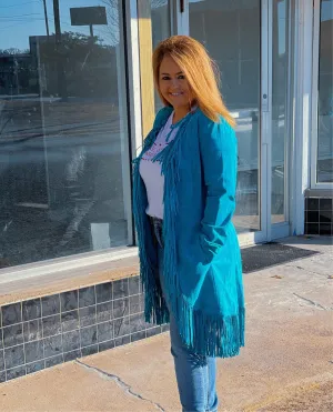 Scully Suede Long Fringe Coat