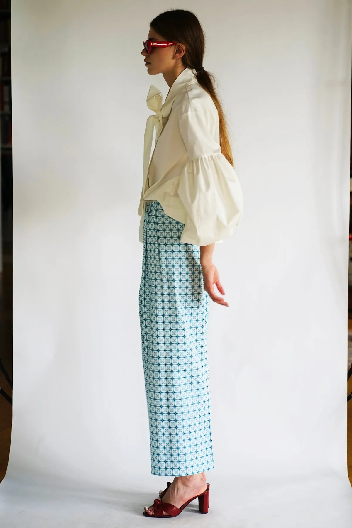Seville bow blouse. White