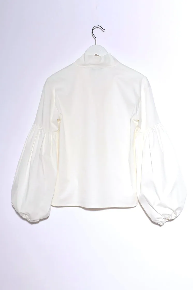 Seville bow blouse. White