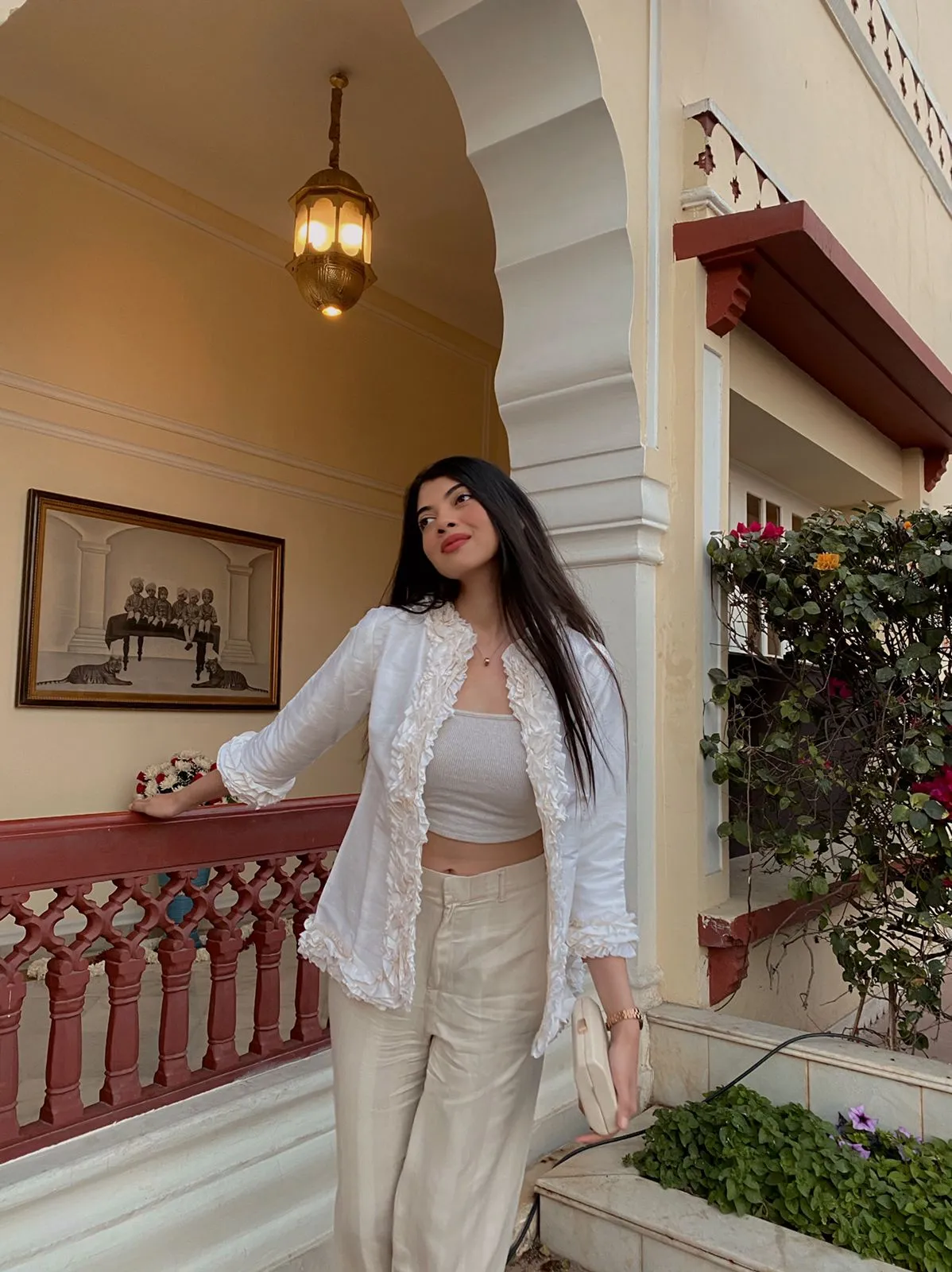 Shaina Ahuja In Silk Dupion Ruffle Jacket