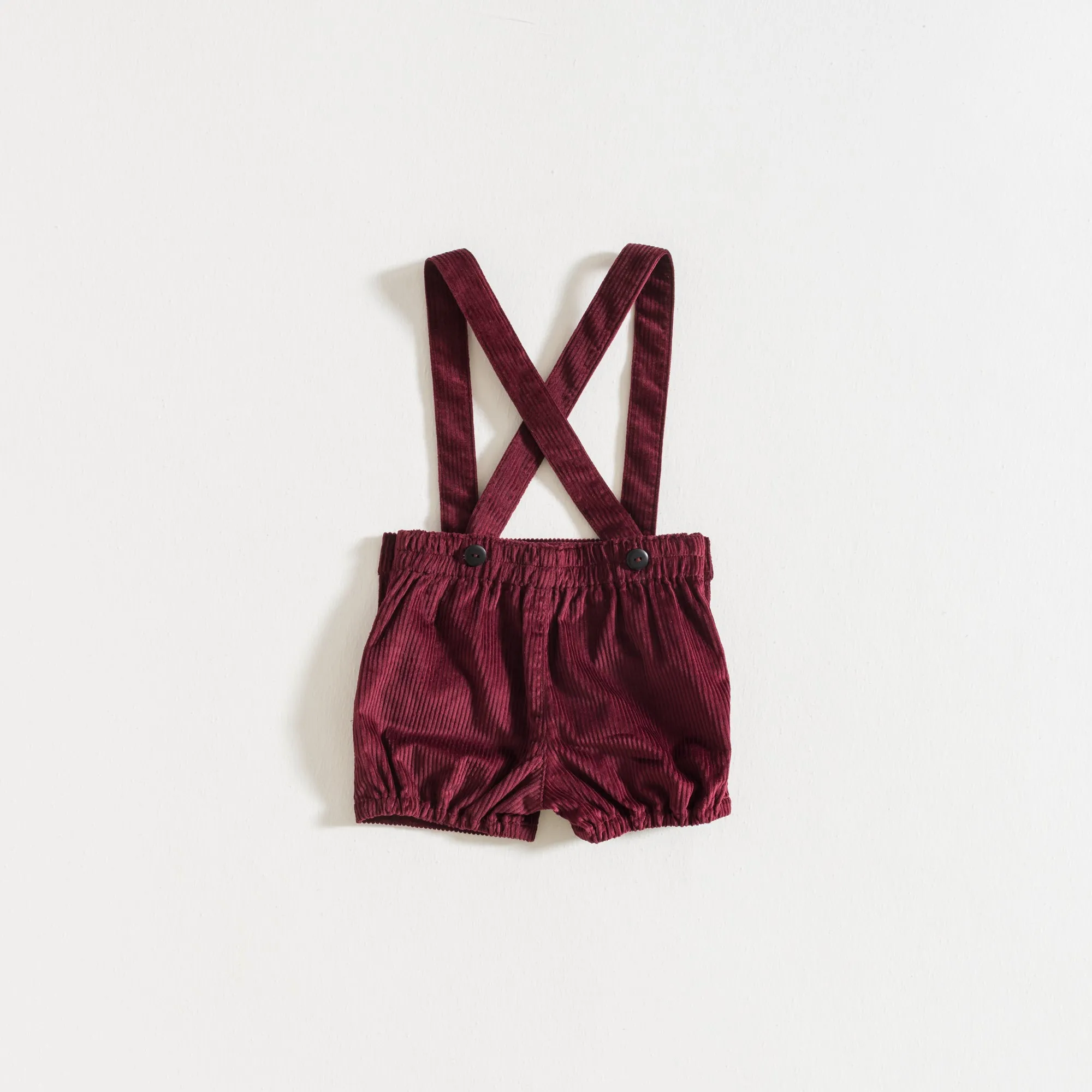 SHORTS W/ STRAPS / GRANATE CORDUROY