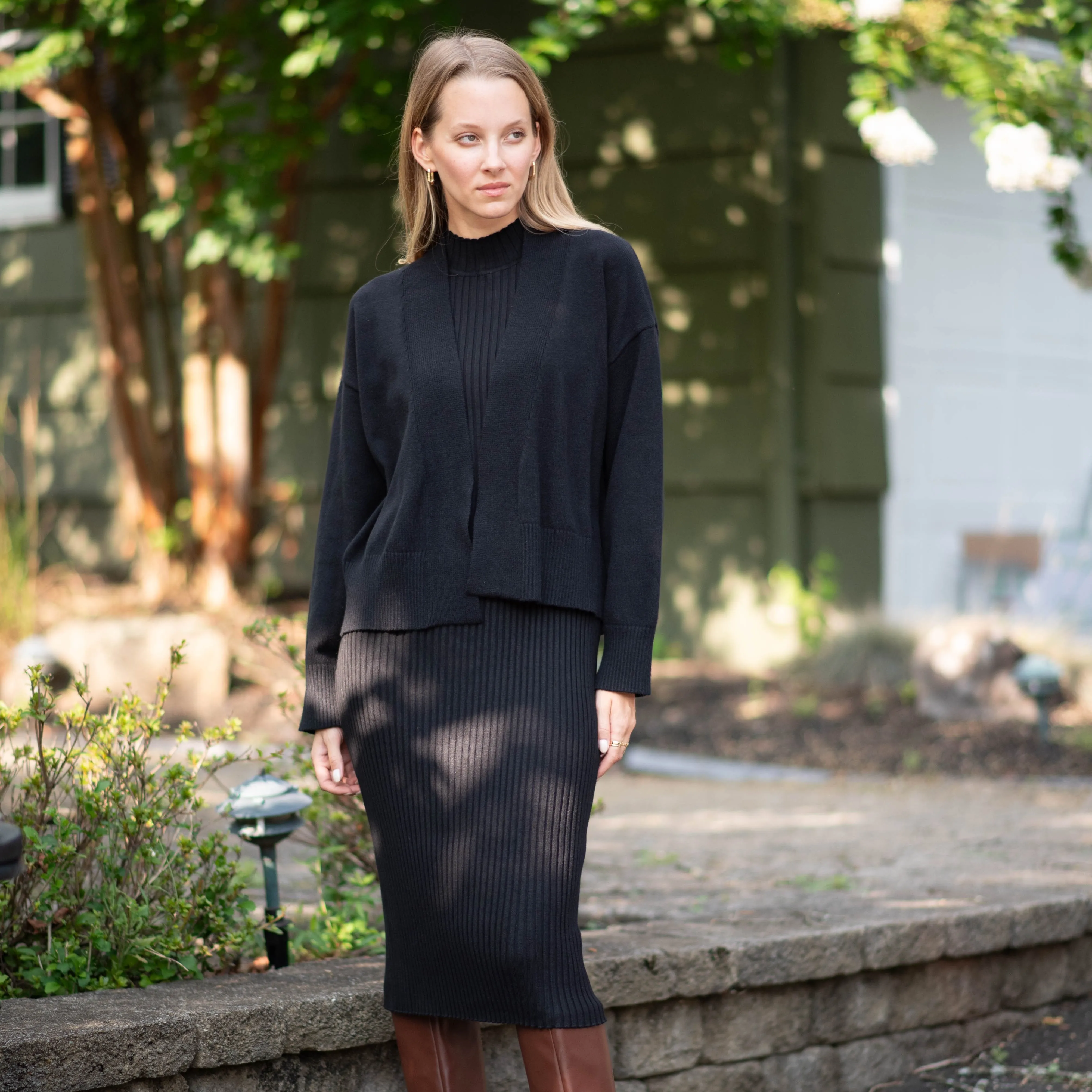 Sleeveless Rib-Dress [Final Sale]