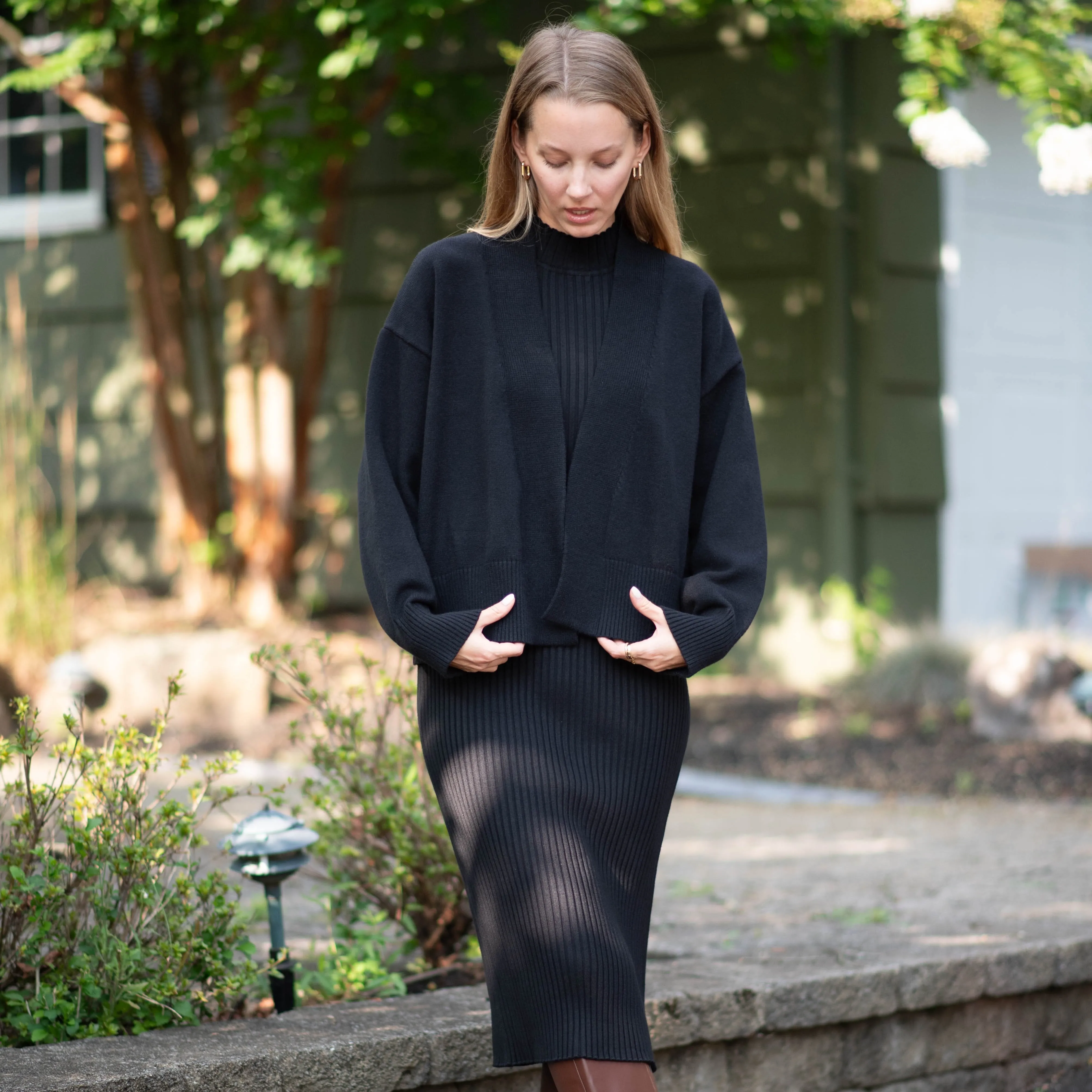 Sleeveless Rib-Dress [Final Sale]