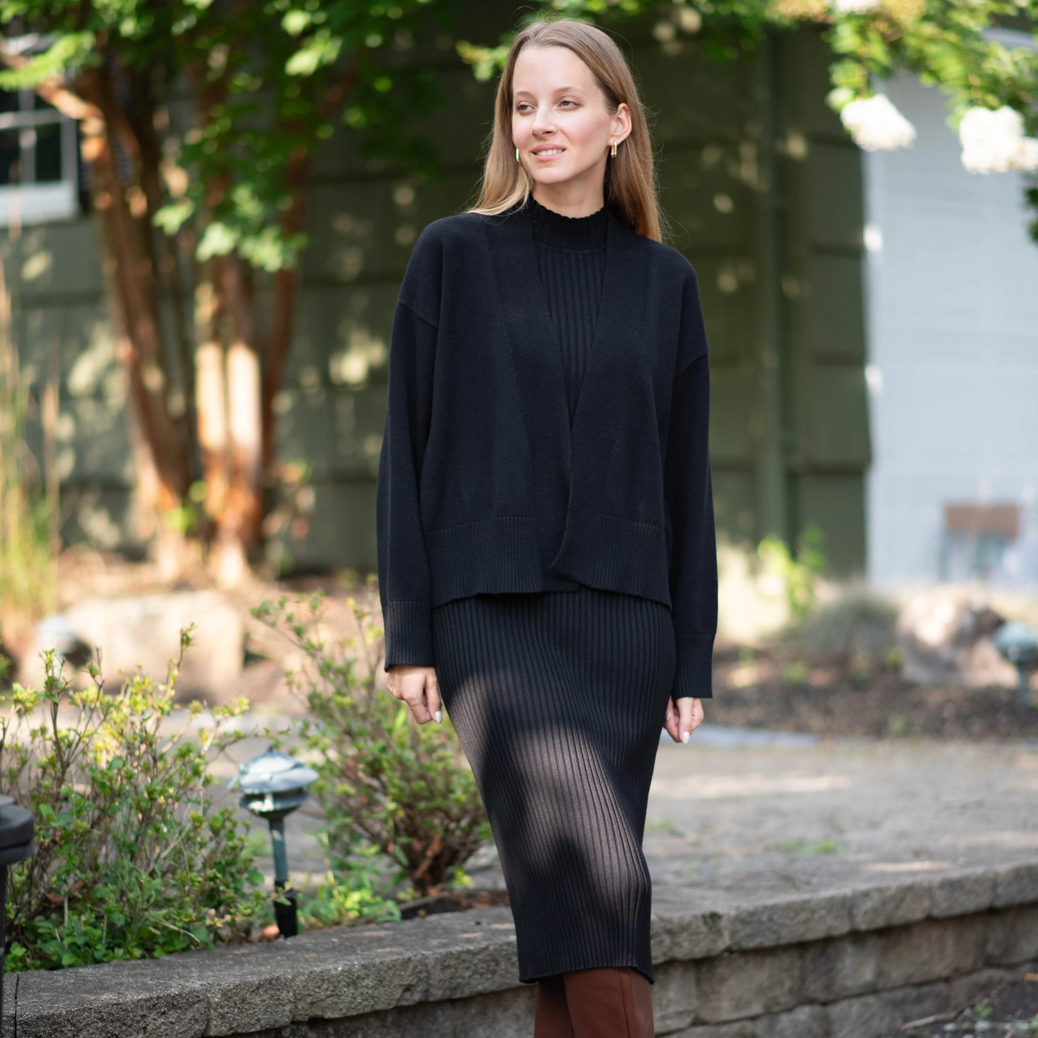 Sleeveless Rib-Dress [Final Sale]