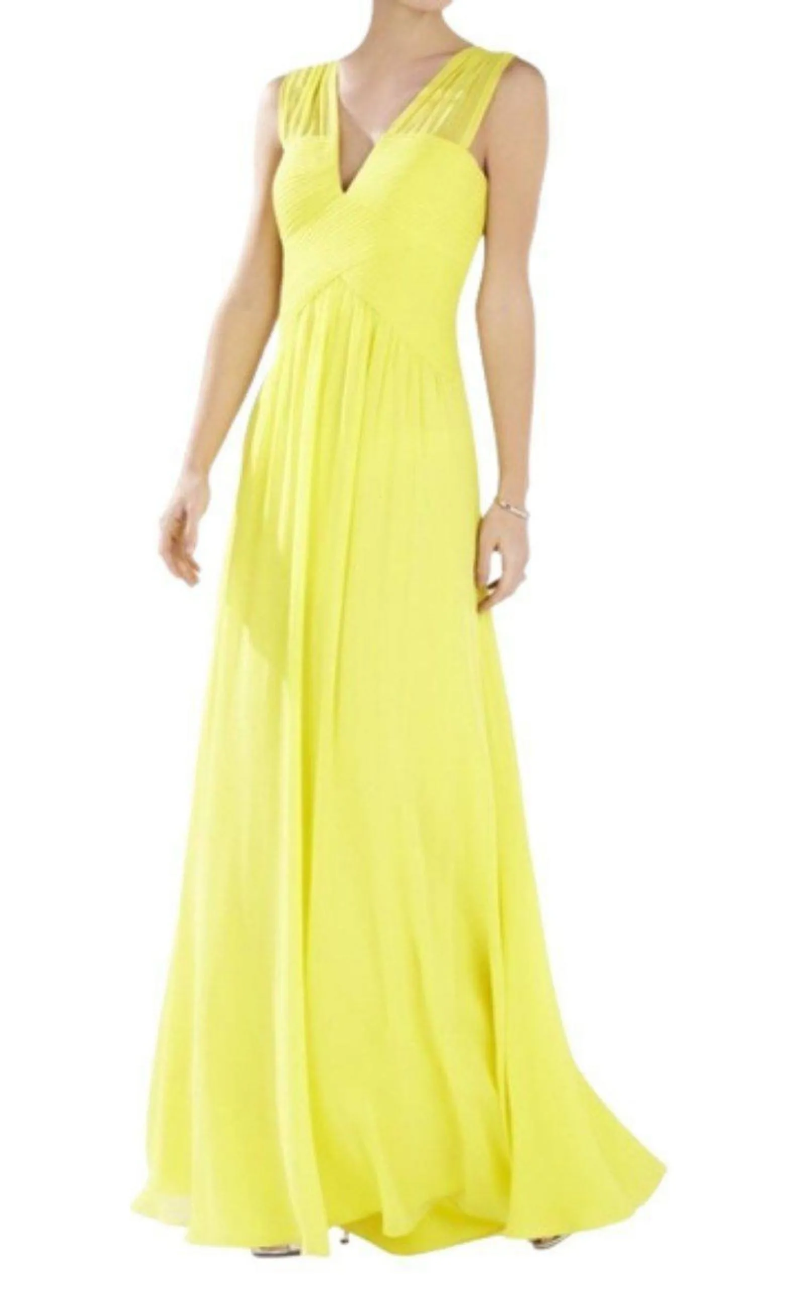 Sleeveless Yellow Gown