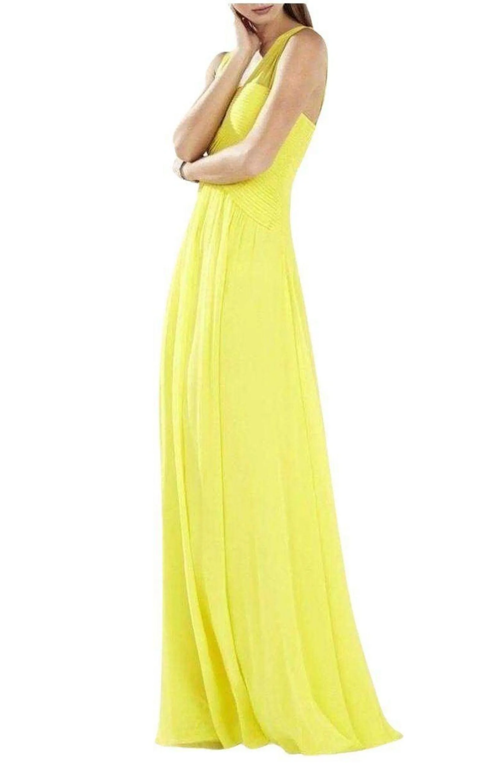 Sleeveless Yellow Gown
