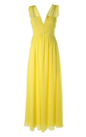 Sleeveless Yellow Gown