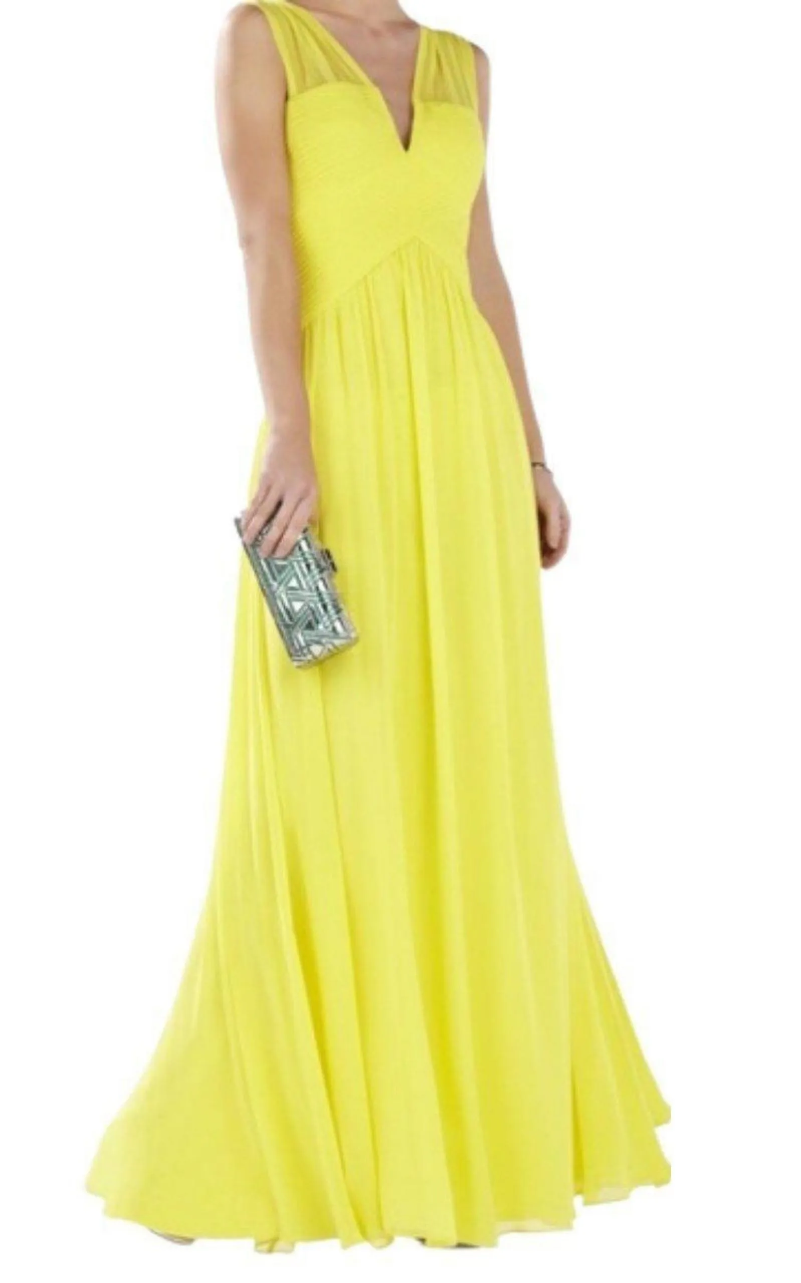 Sleeveless Yellow Gown