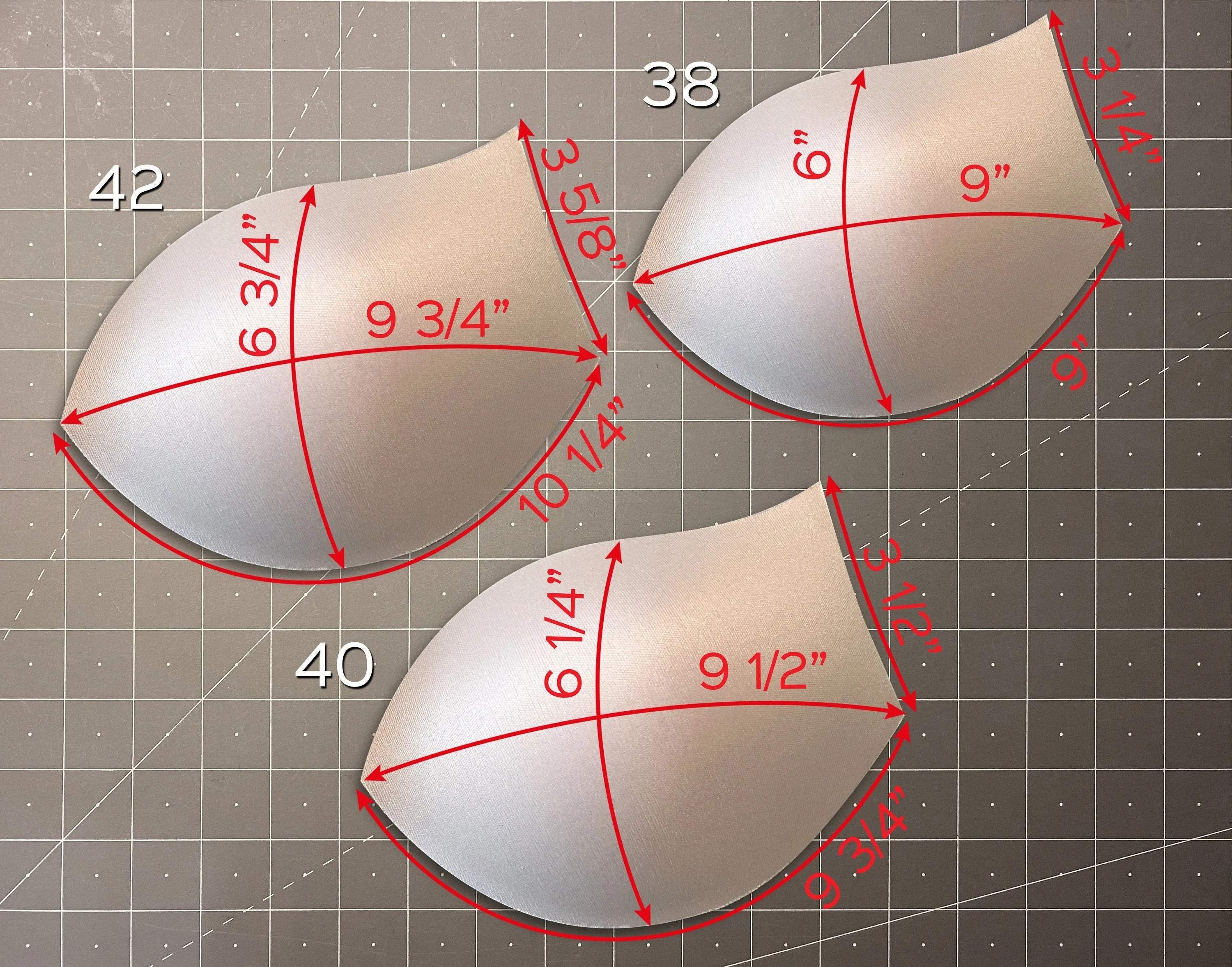Soft Push Up Contoured Bra Cups- Sizes 32-46