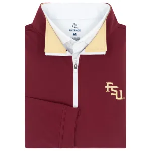 Solid Collegiate Q-Zip - FSU | Solid - Garnet Red - FSU - 1