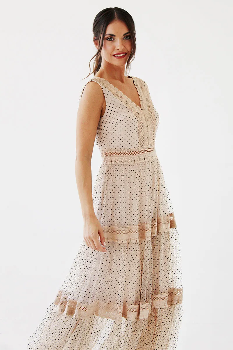 Spot Mesh Dress