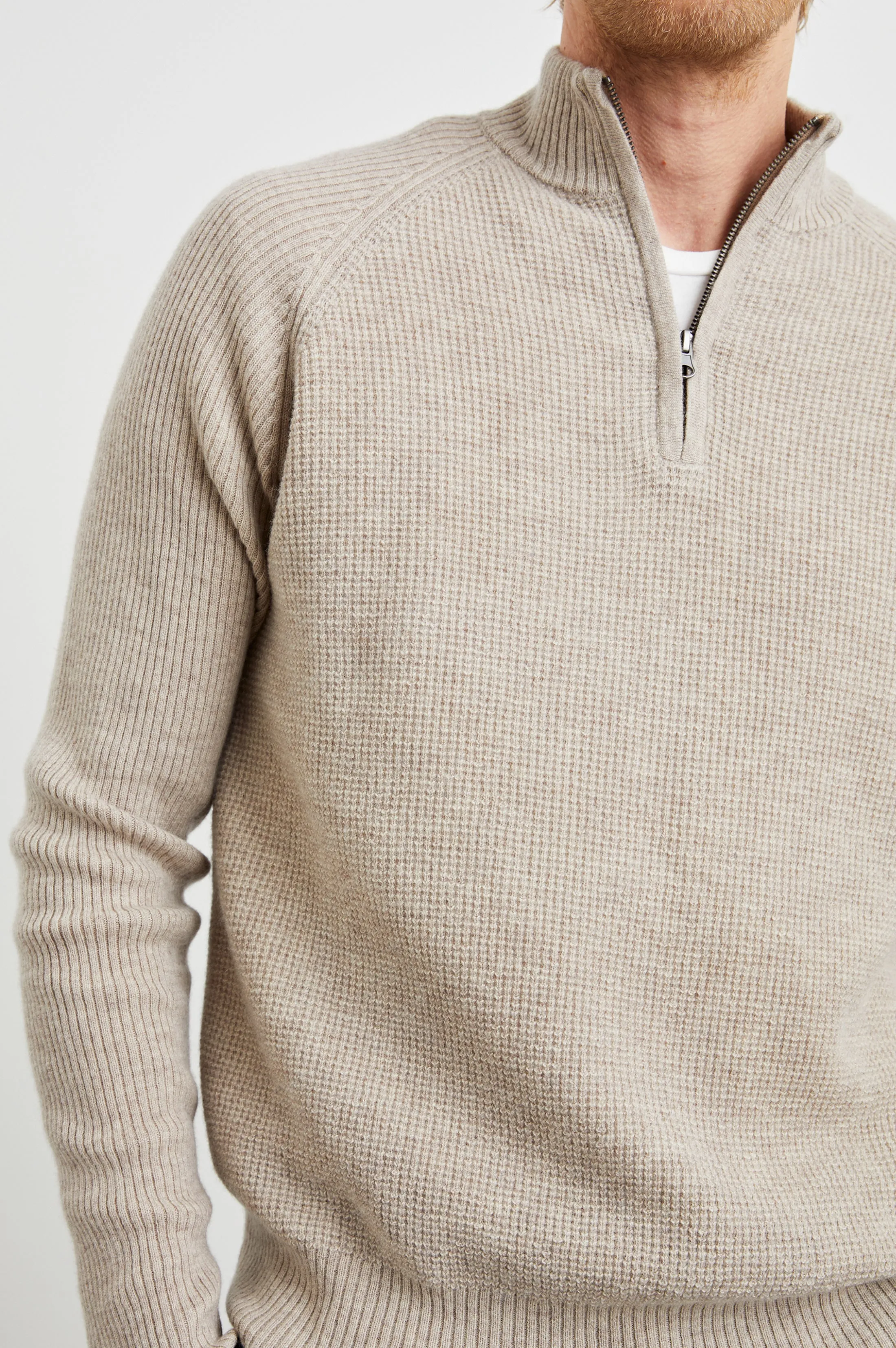 STARK QUARTER ZIP - OAT MELANGE