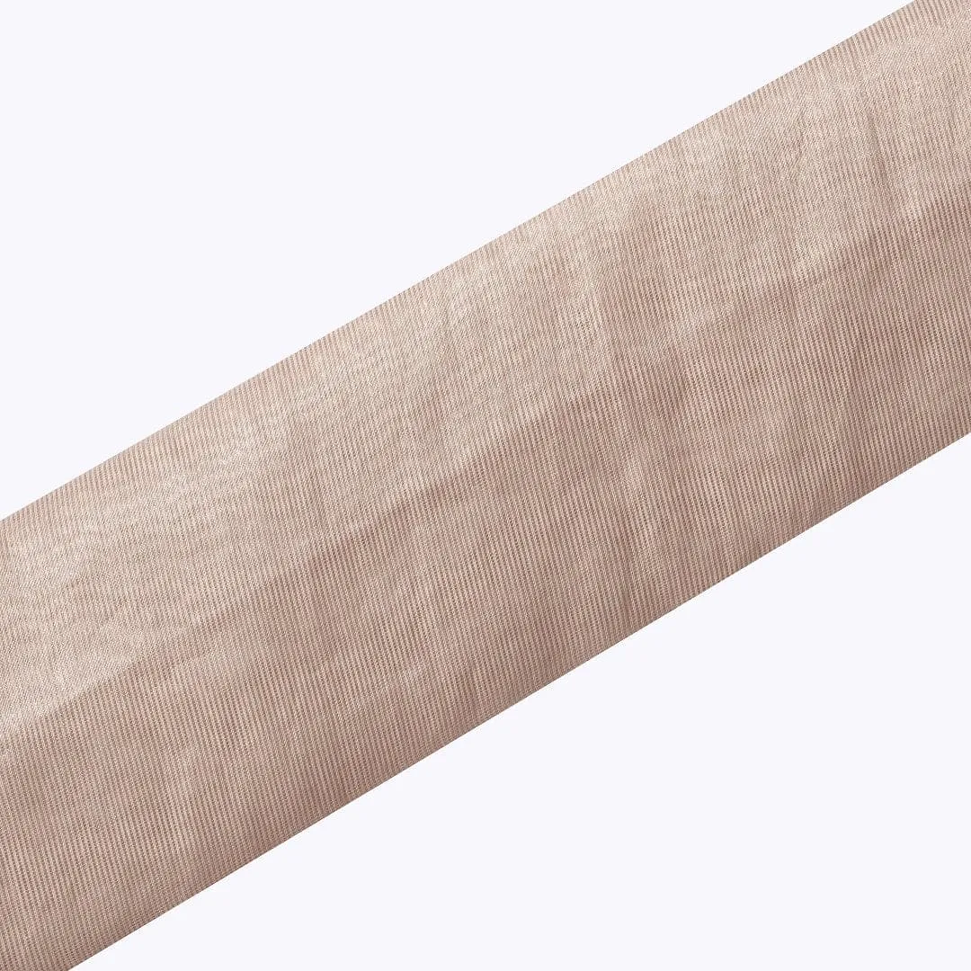 Stripes Pure Silk Chanderi Fabric - Off-White