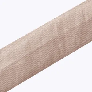 Stripes Pure Silk Chanderi Fabric - Off-White