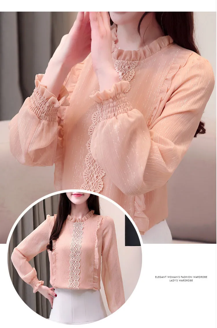 Stylemein - Pink Chiffon Tops | Pink Tops For Women