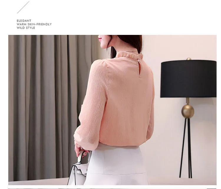 Stylemein - Pink Chiffon Tops | Pink Tops For Women