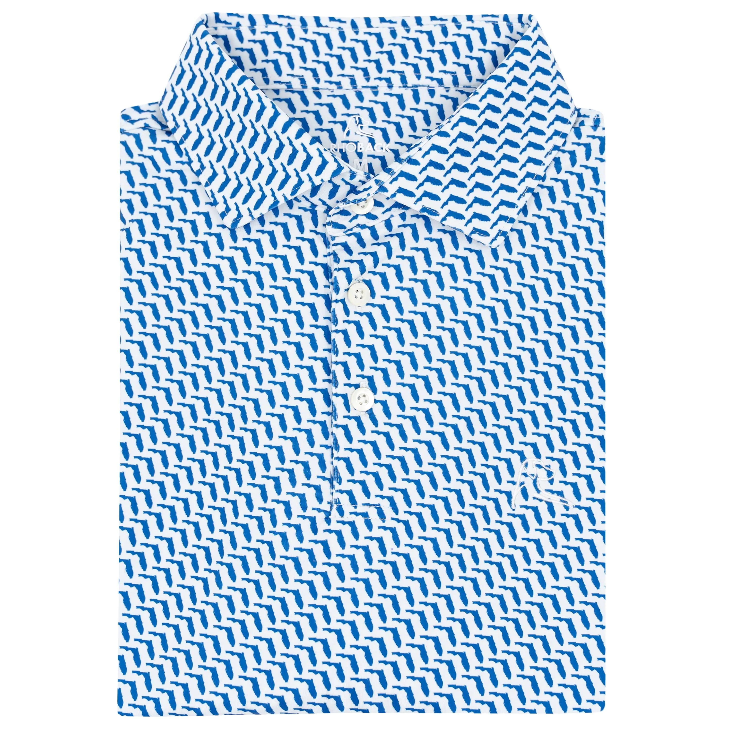 The Florida Man | Performance Polo | The Florida Man - Royal Blue/White