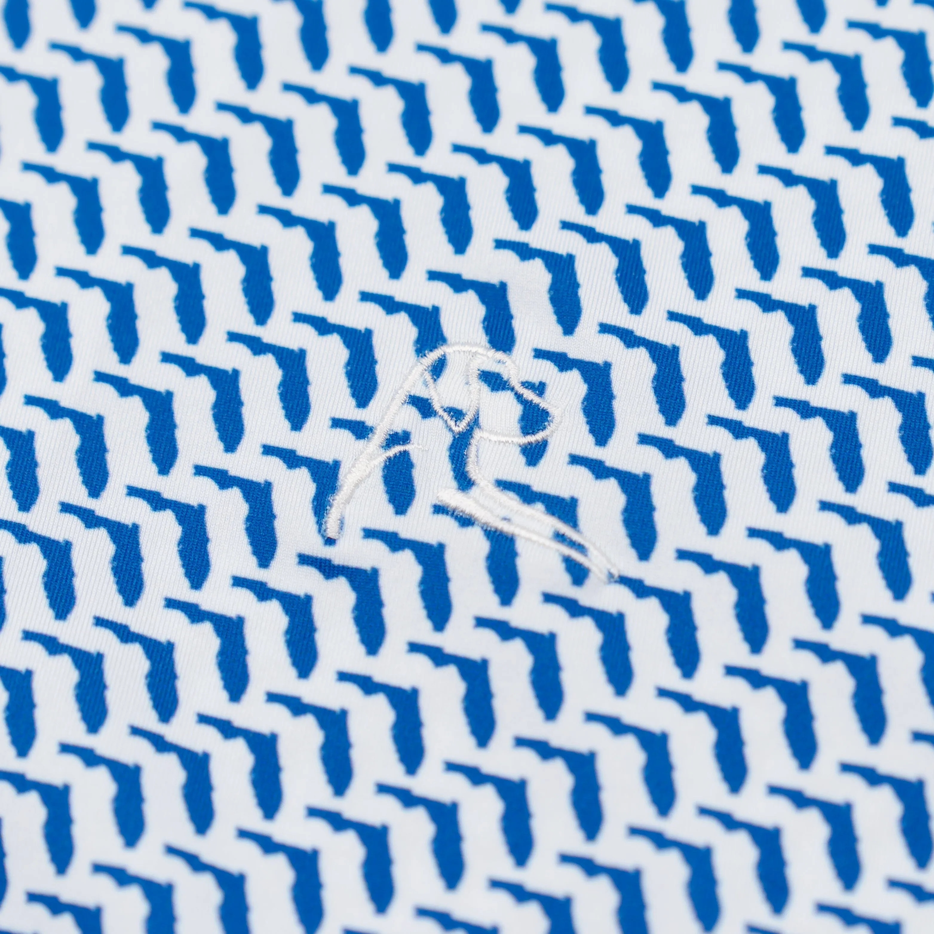 The Florida Man | Performance Polo | The Florida Man - Royal Blue/White
