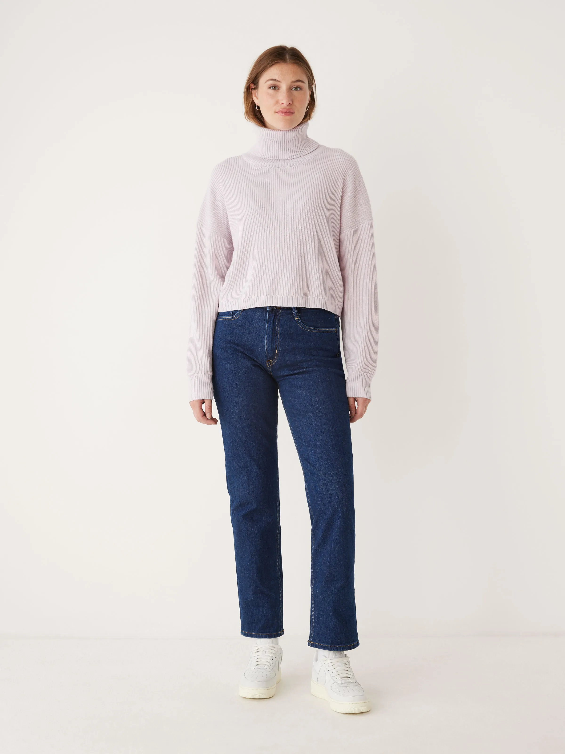The Merino Turtleneck Sweater in Soft Orchid